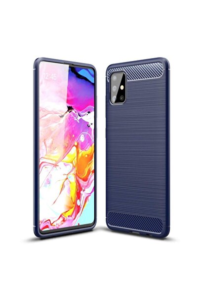 OEM Θήκη Σιλικόνης Carbon TPU Fiber Brushed Samsung Galaxy A71 Μπλε