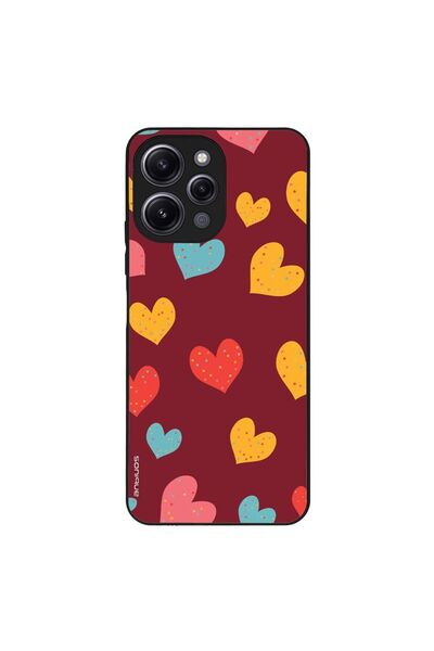 OEM Θήκη Sonique Heart Series για Xiaomi Redmi 12 4G / Redmi 12 5G Μπορντώ