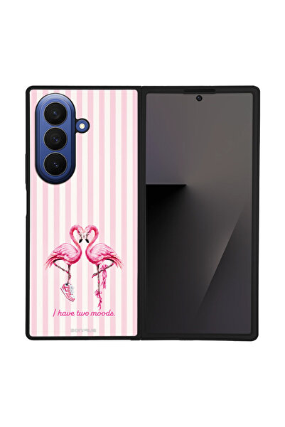 OEM Θήκη Sonique Stripe Stories Series για Samsung Galaxy Z Fold 7 Φλαμίνγκο