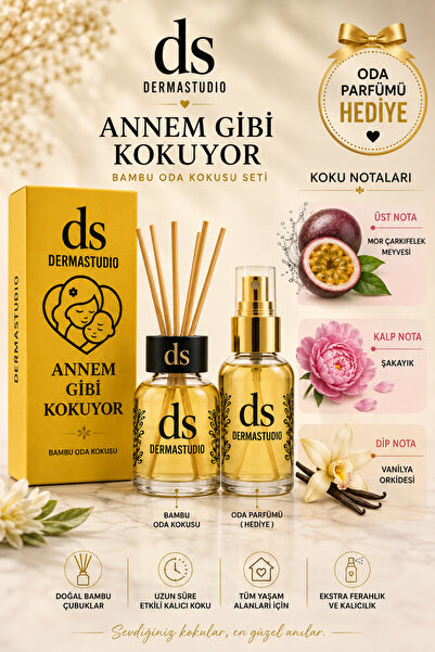 Bambu Oda Kokusu Annem Gibi Kokuyor Çubuklu Ortam Kokusu + Oda Parfümü Hediyeli
