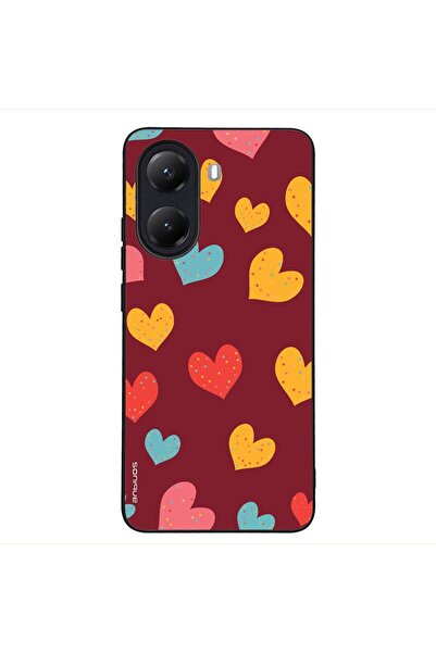 OEM Θήκη Sonique Heart Series για Xiaomi Poco X7 Pro 5G Μπορντώ