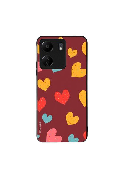 OEM Θήκη Sonique Heart Series για Xiaomi Redmi 13C 4G / Poco C65 4G Μπορντώ