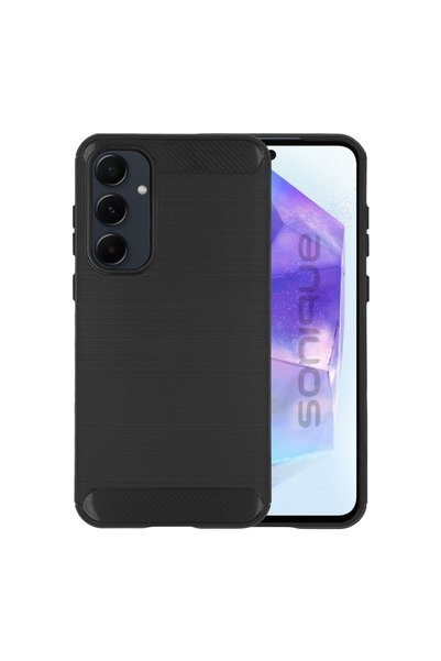 OEM Θήκη Σιλικόνης Sonique Carbon Brushed Samsung Galaxy A55 5G Μαύρο