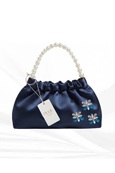 pegu baby collection ΣΚΟΥΡΟ ΜΠΛΕ ΣΑΤΕΝ ΚΡΥΣΤΑΛΛΙΝΗ ΠΕΤΡΑ ΣΧΕΔΙΑΣΜΟΥ ΧΕΙΡΟΠΟΙΗ...
