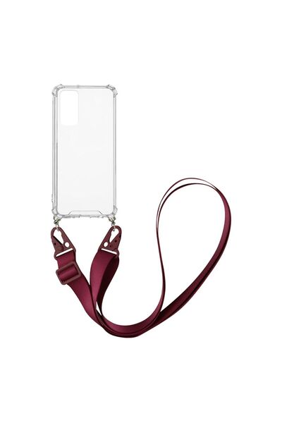 OEM Θήκη Σιλικόνης με Strap Sonique Armor Clear Xiaomi Redmi Note 11 4G / Red...