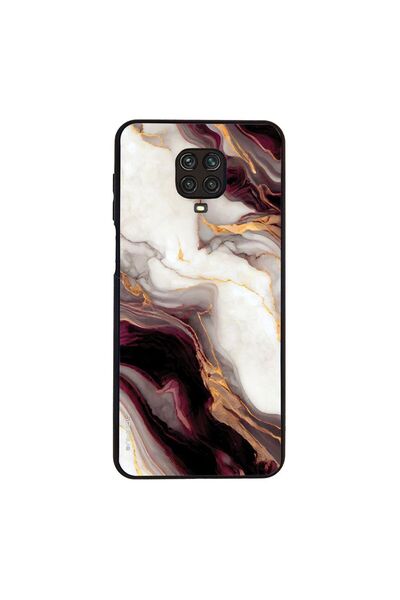OEM Θήκη Sonique Marble Series για Xiaomi Redmi Note 9S/9 Pro Μπορντώ