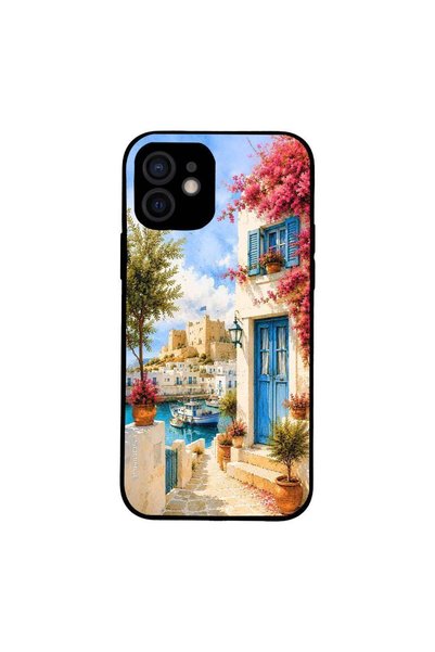 OEM Θήκη Sonique Greek Island Muse Series για Apple iPhone 12 Ροδίτικο Λιμάνι
