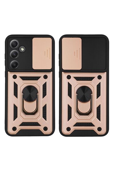OEM Θήκη Ring Armor CamPro Sonique για Samsung Galaxy A35 5G Ροζ Χρυσό
