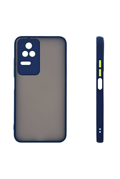 OEM Θήκη Σιλικόνης Color Button Bumper Sonique Xiaomi Poco F4 5G Μπλέ