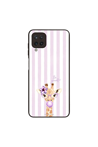 OEM Θήκη Sonique Stripe Stories Series για Samsung Galaxy A12 Λιλά- Καμηλοπάρ...