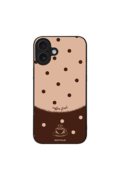 OEM Θήκη Sonique Delulu Polka Era Series για Apple iPhone 16 Plus Coffee First