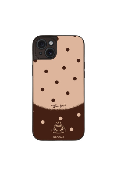 OEM Θήκη Sonique Delulu Polka Era Series για Apple iPhone 15 Plus Coffee First