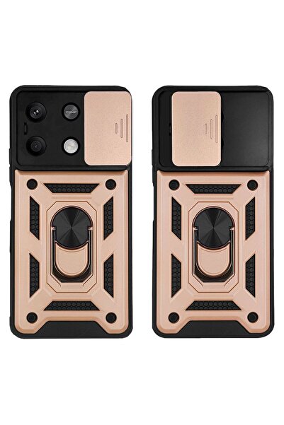 OEM Θήκη Ring Armor CamPro Sonique για Xiaomi Redmi Note 13 5G Ροζ Χρυσό