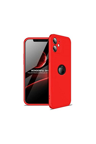 OEM GKK 360 Πλήρης Προστασία Σώματος Θήκη για Apple iPhone 12 mini Κόκκινο