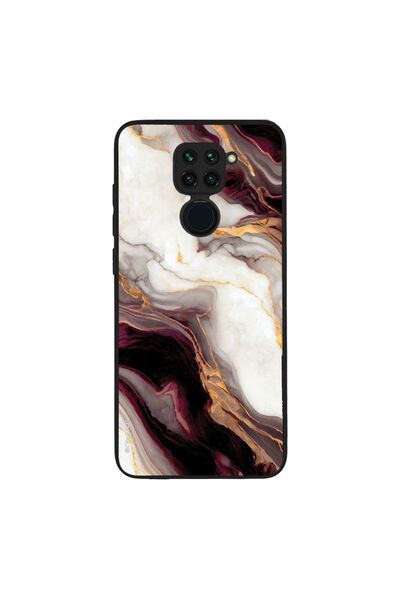 OEM Θήκη Sonique Marble Series για Xiaomi Redmi Note 9 Μπορντώ