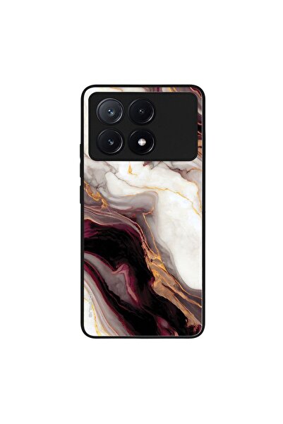 OEM Θήκη Sonique Marble Series για Xiaomi Poco X6 Pro 5G Μπορντώ