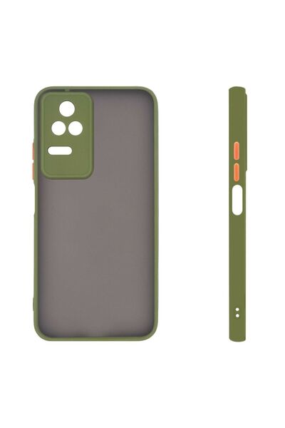 OEM Θήκη Σιλικόνης Color Button Bumper Sonique Xiaomi Poco F4 5G Πράσινο Ανοιχτό