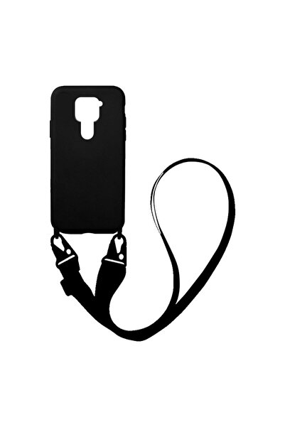 OEM Θήκη Σιλικόνης με Strap CarryHang Sonique Xiaomi Redmi Note 9 Μαύρο