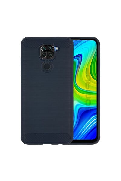 OEM Θήκη Σιλικόνης Sonique Carbon Brushed Xiaomi Redmi Note 9 Μπλέ