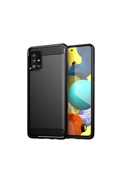 OEM Θήκη Σιλικόνης Carbon TPU Fiber Brushed Samsung Galaxy A71 5G Μαύρο