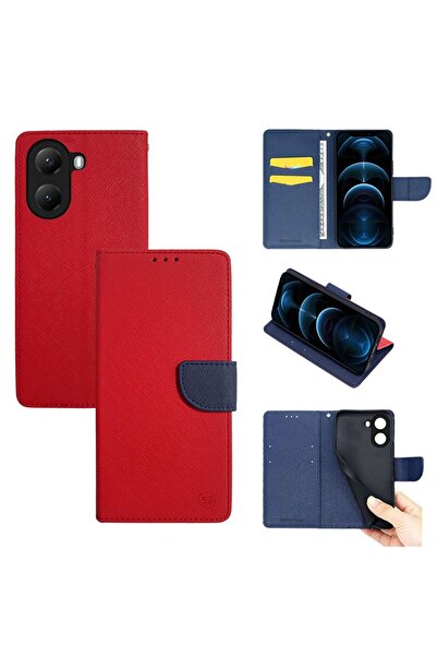 OEM Θήκη Πορτοφόλι Sonique Trend Wallet Xiaomi Poco X7 Pro 5G Κόκκινο / Σκούρ...