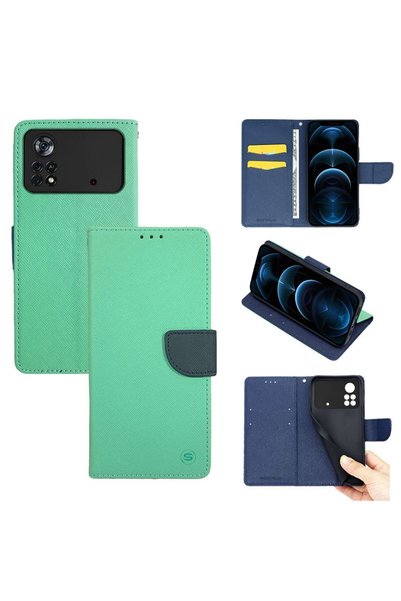 OEM Θήκη Πορτοφόλι Sonique Trend Wallet Xiaomi Poco X4 Pro 5G Βεραμάν / Σκούρ...
