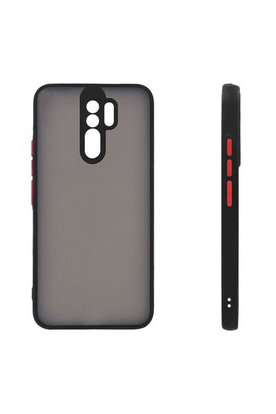 OEM Θήκη Σιλικόνης Color Button Bumper Sonique Xiaomi Redmi 9 Μαύρο