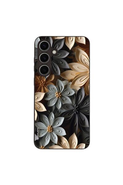 OEM Θήκη Sonique Σειρά 3D Λουλούδια για Samsung Galaxy S24 Plus Γκρι