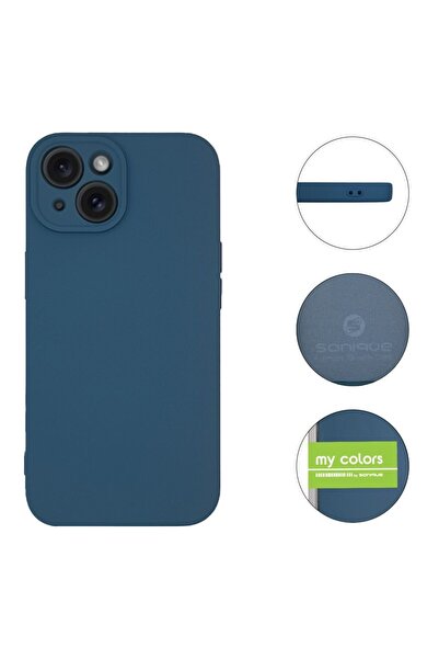 OEM Θήκη Σιλικόνης My Colors Sonique Apple iPhone 15 Plus Μπλε Σκούρο