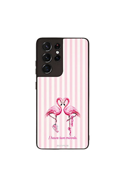 OEM Θήκη Sonique Stripe Stories Series για Samsung Galaxy S21 Ultra Φλαμίνγκο