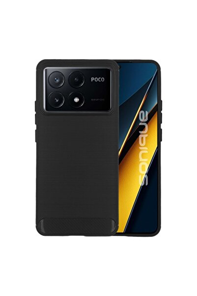 OEM Θήκη Σιλικόνης Sonique Carbon Brushed Xiaomi Poco X6 Pro 5G Μαύρο