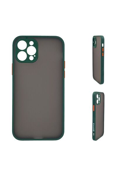 OEM Θήκη Σιλικόνης Color Button Bumper Sonique Apple iPhone 12 Pro Πράσινο Σκ...