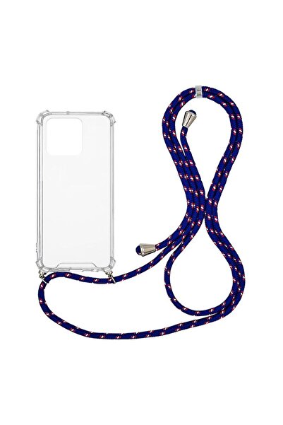 OEM Θήκη Σιλικόνης με Κορδόνι Sonique Armor Clear Xiaomi Redmi 10C Rainbow Μπλε
