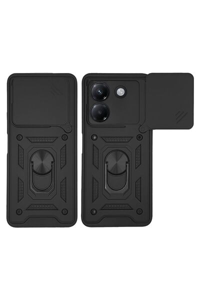 OEM Θήκη Ring Armor CamPro Sonique για Xiaomi Poco M7 Pro 5G Μαύρο