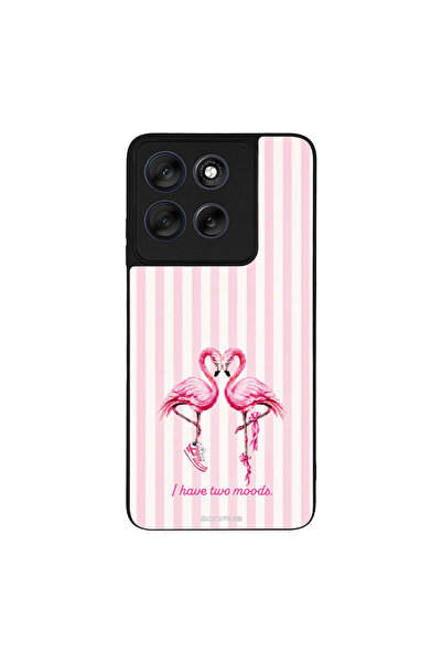 OEM Θήκη Sonique Stripe Stories Series για Motorola Moto G56 5G Φλαμίνγκο