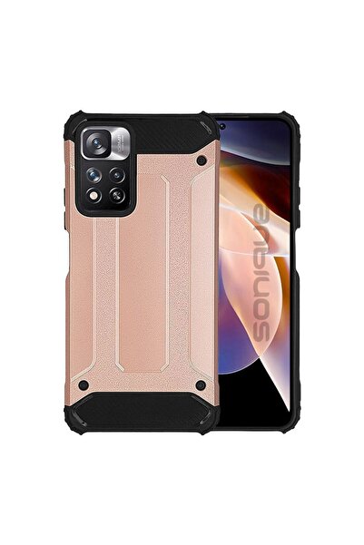OEM Θήκη Heavy Armor Sonique Xiaomi Redmi Note 11 Pro Plus 5G Ροζ Χρυσό