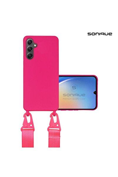 OEM Θήκη Σιλικόνης με Strap CarryHang Sonique Samsung Galaxy A35 5G Φούξια