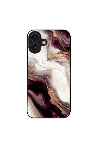 OEM Θήκη Sonique Marble Series για Apple iPhone 16 Plus Μπορντώ