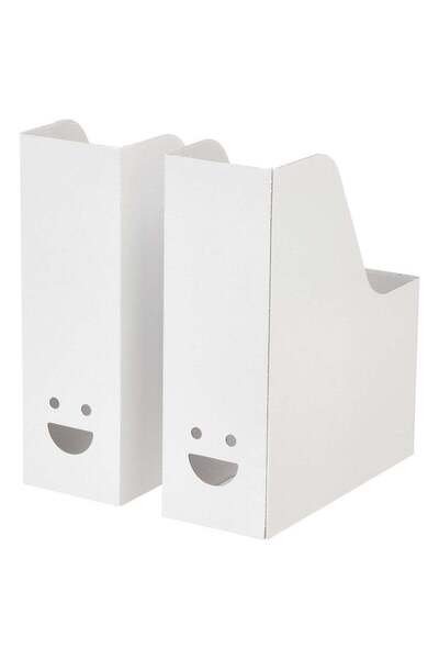 IKEA Magazine File, White Recycled Board, Foldable, Pack of 2
