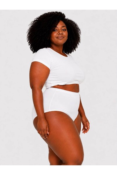 SERRAXXL Set of 6 Plus Size Panties 100% Cotton High Waist Underwear