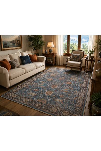 ModaMax VİNTAGE DOKUMA TABAN DİJİTAL BASKI YIKANABİLİR 150X220(4M2)KİLİM