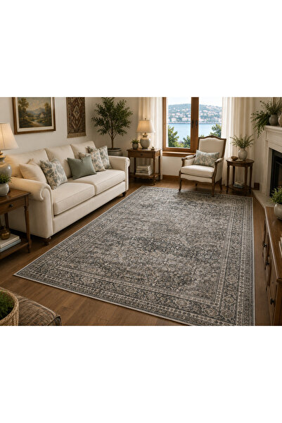 ModaMax VİNTAGE DOKUMA TABAN DİJİTAL BASKI YIKANABİLİR 150X220(4M2)KİLİM