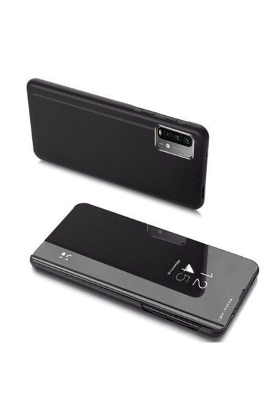 OEM Clear View Cover Xiaomi Poco M3 Μαύρο
