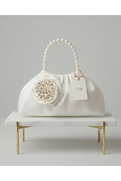pegu baby collection ΣΕΙΡΑ ROYALE ΧΕΙΡΟΠΟΙΗΤΗ ΠΟΛΥΤΕΛΗΣ ΤΣΑΝΤΑ ΜΕ ΠΕΡΛΕΝΙΕΣ Λ...