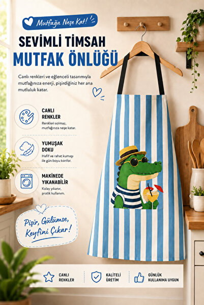 Modena Şık ve Eğlenceli Mutfak Önlüğü-Dijital Baskılı