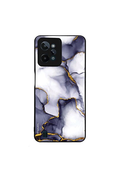 OEM Θήκη Sonique Marble Series για Realme C31 Μωβ Γκρι