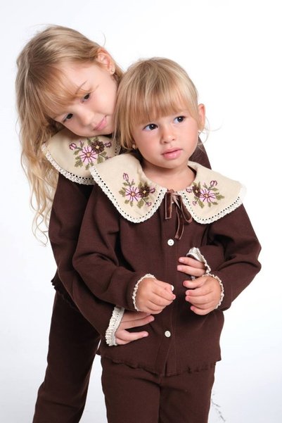 Sweet Luna Brown Embroidered Camisole Set-1105