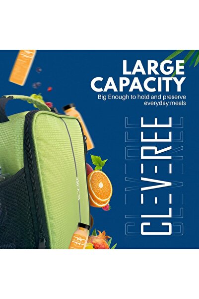 CLEVEREE Adults Lunch Bag - Lime Green