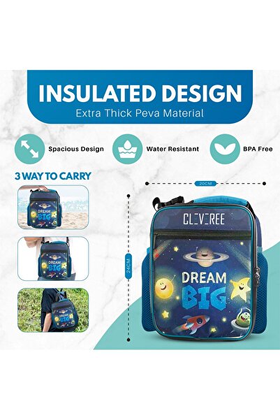 CLEVEREE Kids Lunch Bag - BlueDream