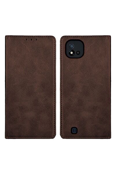 OEM Θήκη Πορτοφόλι Vintage Magnet Wallet Sonique Realme C11 2021 Καφέ